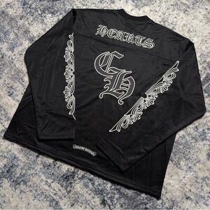 Chrome Hearts Black Jersey with White Graphics